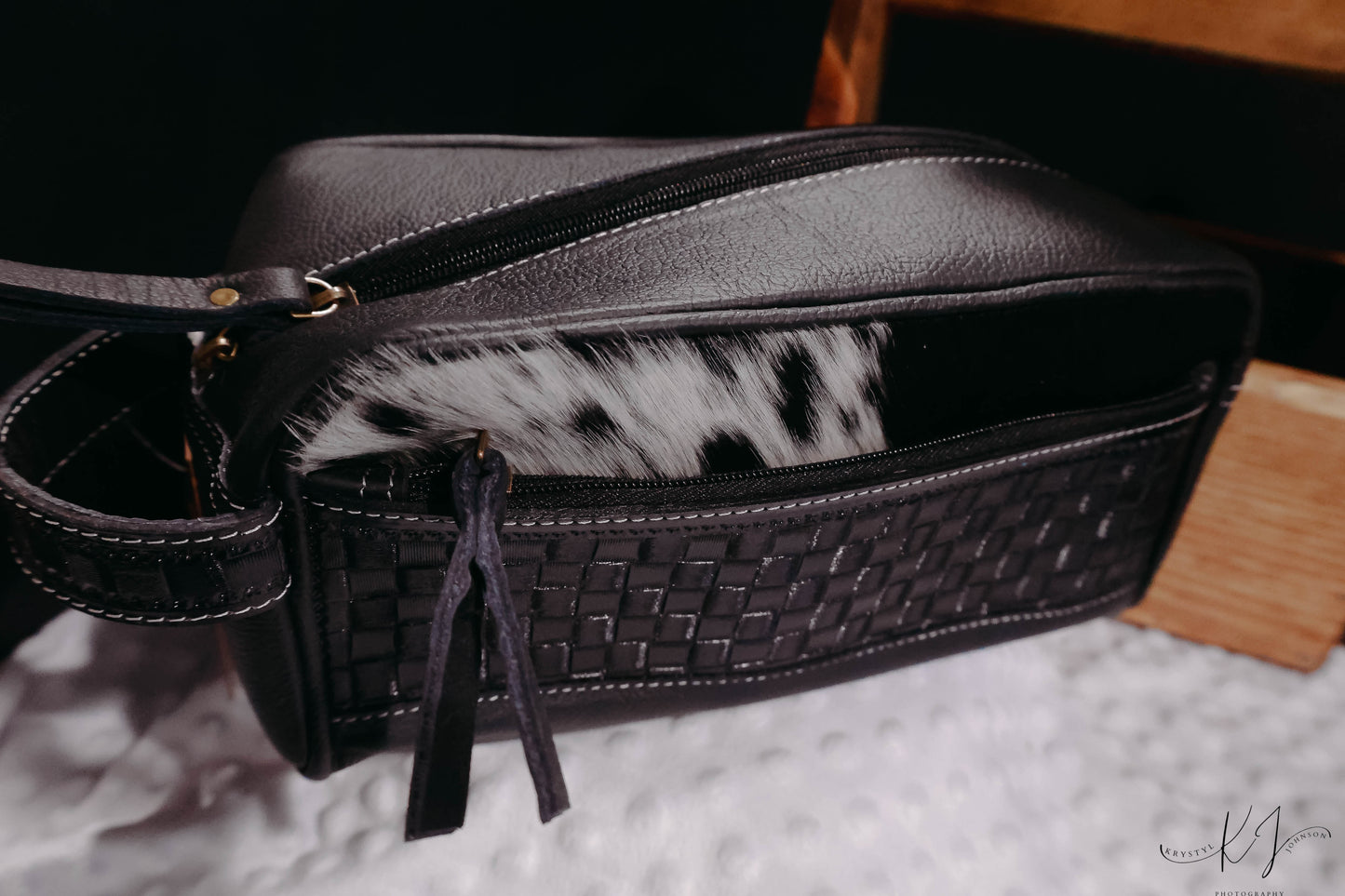 Hair-On-Hide Shave bag