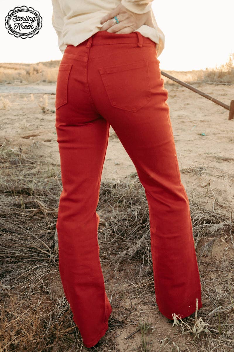 WALKING WEST DENIM RED LONG