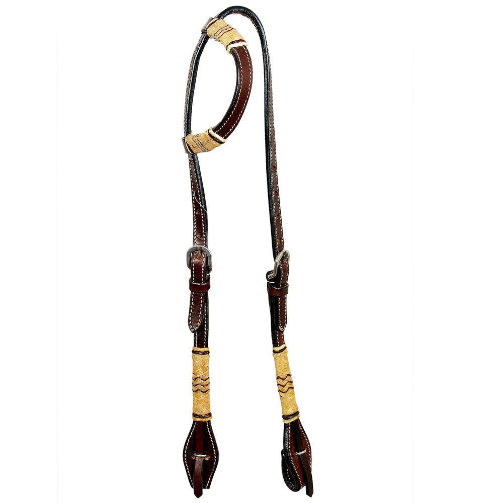 Western Leather One Ear Headstall-Rawhide