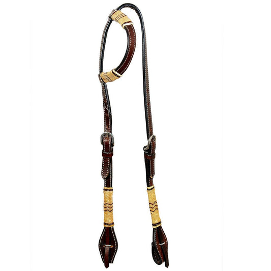 Western Leather One Ear Headstall-Rawhide