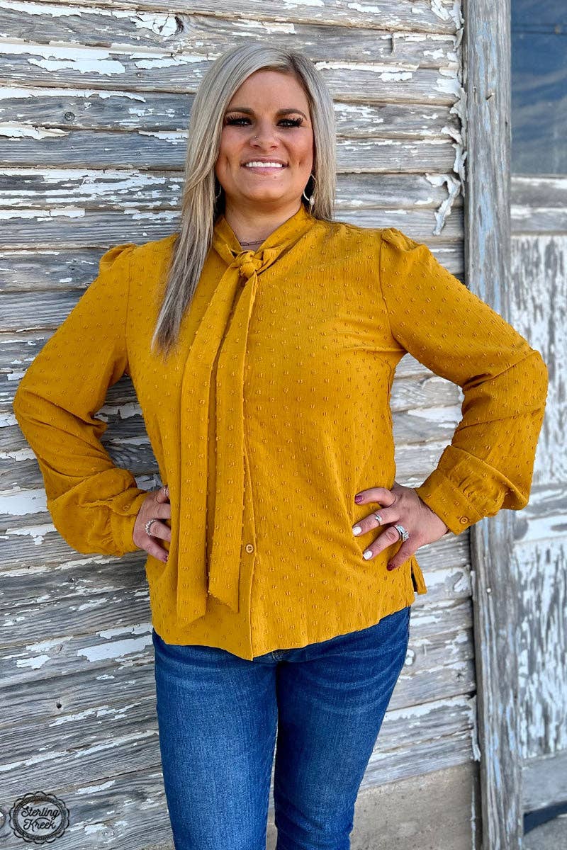 Business Babe Top Mustard