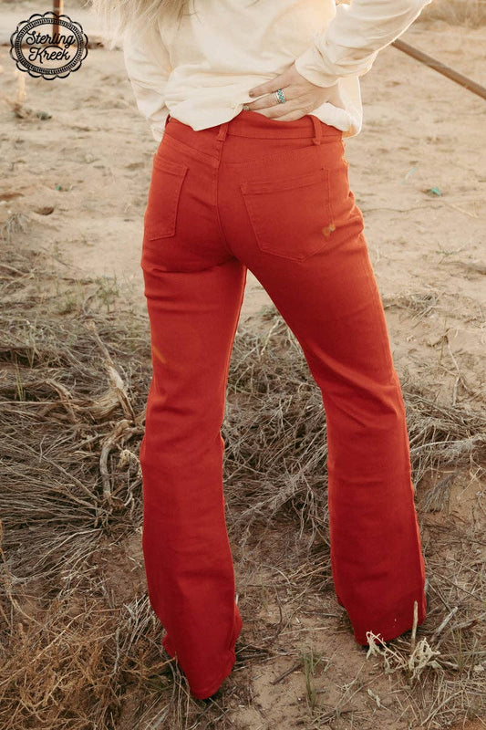 WALKING WEST DENIM RED LONG
