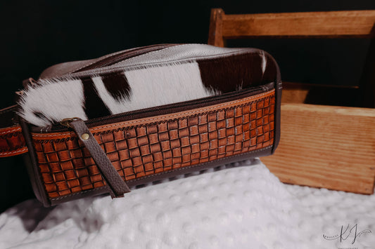 Hair-On-Hide Shave bag