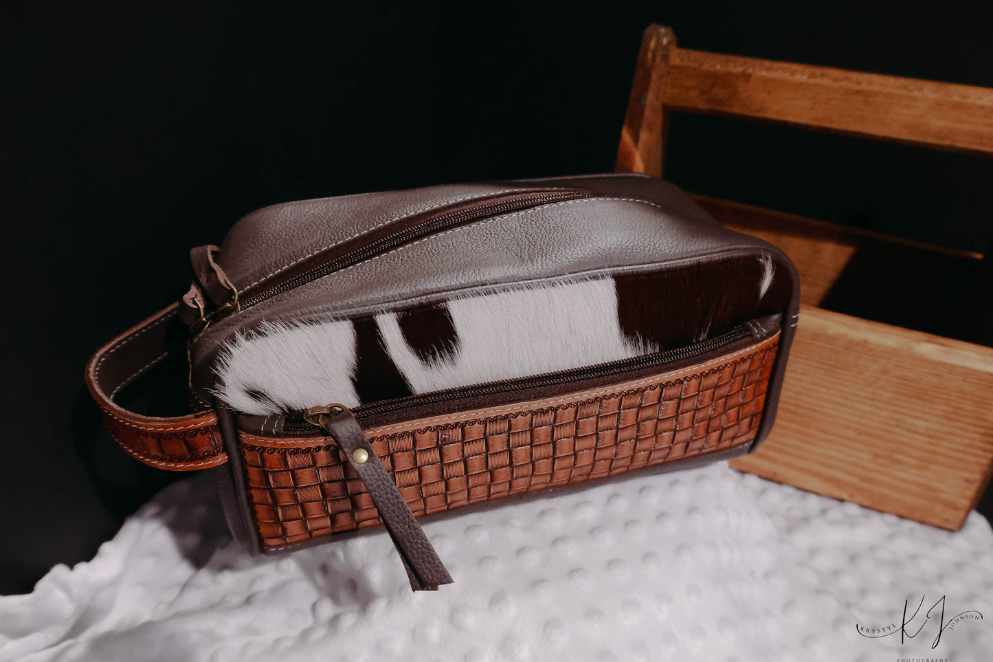 Hair-On-Hide Shave bag