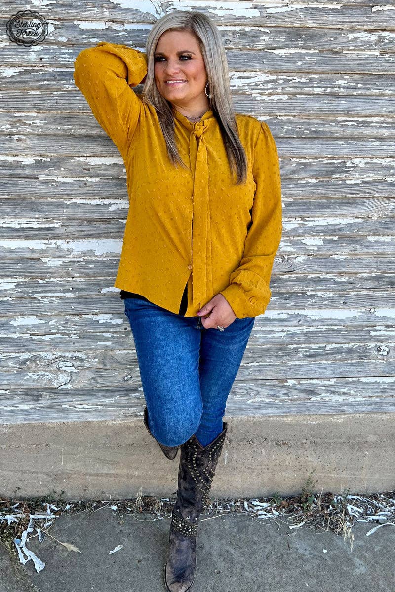 Business Babe Top Mustard