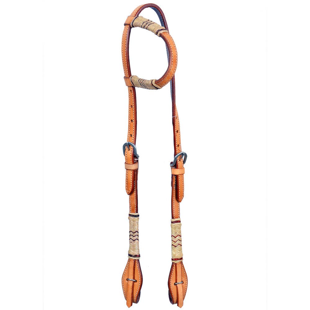 Western Leather One Ear Headstall-Rawhide